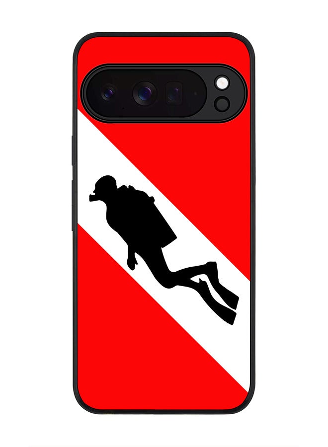 For Google Pixel 10 Pro XL Case,Slim fit Camera Protection, Shockproof Thin Phone cover  - Diver Flag